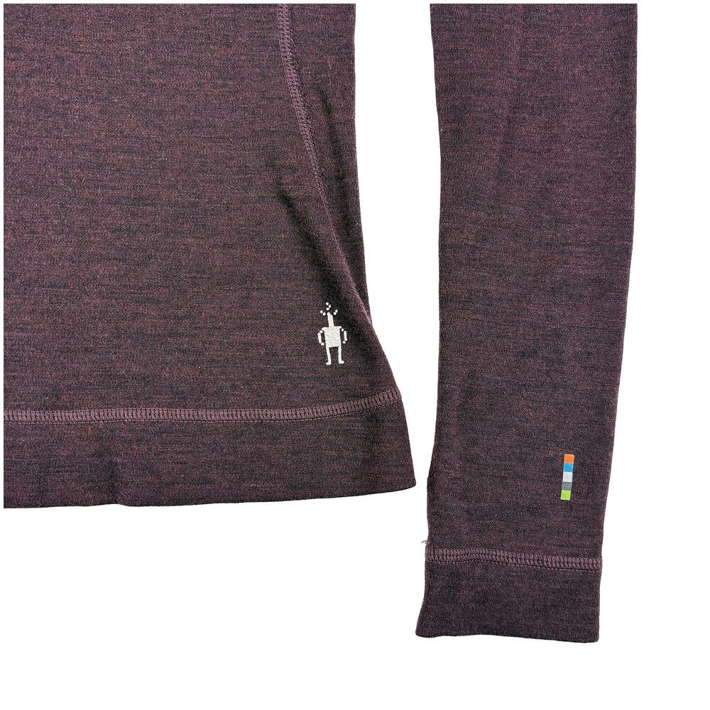 Smartwool Merino 250 Base Layer Top Women M Burgundy Wool Outdoor Hiking Thermal - Picture 6 of 7